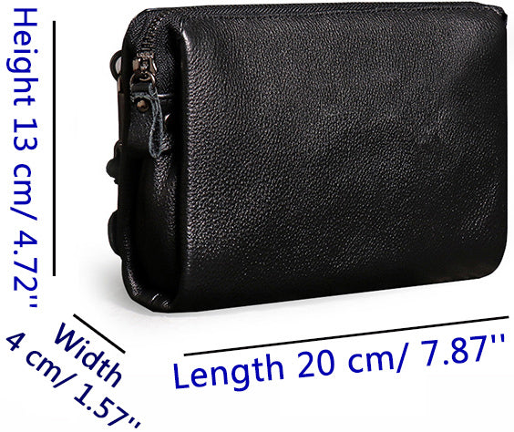 DEEPKEE original nubuck handmade full-grain genuine leather cowhide bag DEEPKEE HANDMADE | Genuine Leather Zip Around Wallet Clutch Wristlet Travel Long Purse No.J083