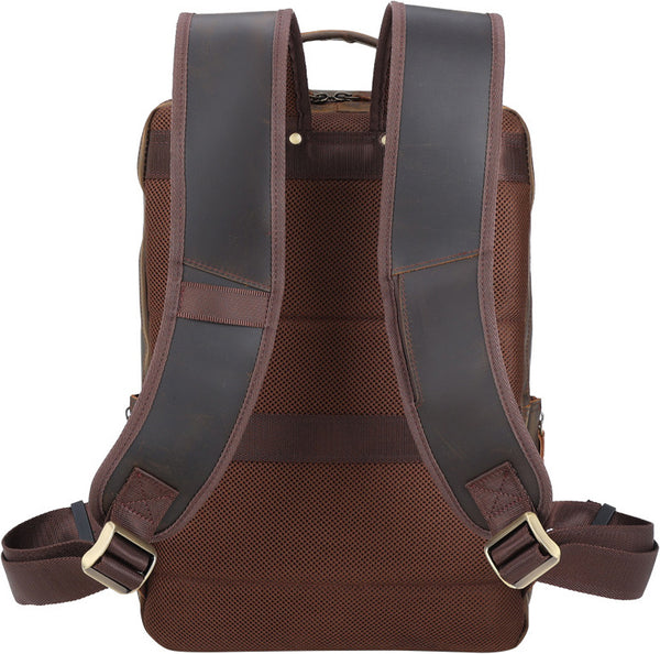 DEEPKEE original nubuck handmade full-grain genuine leather cowhide bag DEEPKEE WALKER LEATHER BACKPACK #3774