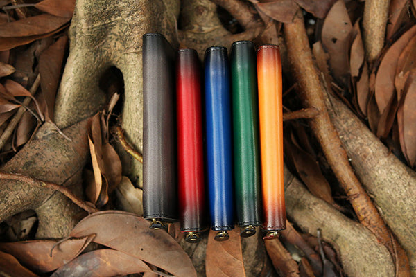 DEEPKEE original nubuck handmade full-grain genuine leather cowhide bag Deepkee Handcrafted Color Gradient Leather Long Wallet # 5415