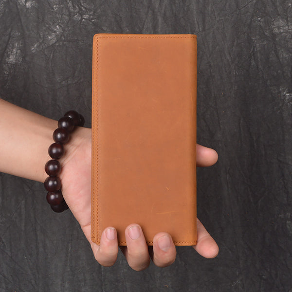 DEEPKEE original nubuck handmade full-grain genuine leather cowhide bag Crazy Horse Leather Suit Wallet No.L196_1