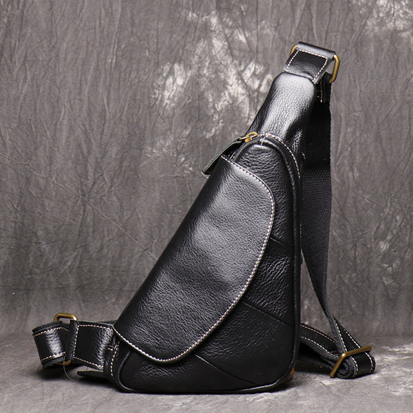 DEEPKEE original nubuck handmade full-grain genuine leather cowhide bag Handmade sling bag No.30036