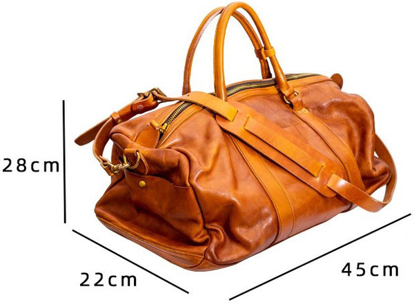 DEEPKEE original nubuck handmade full-grain genuine leather cowhide bag Weekender Bag LB6759