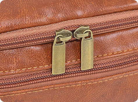 DEEPKEE original nubuck handmade full-grain genuine leather cowhide bag The PU Toiletry Bag #4013