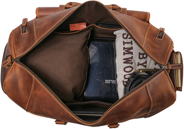 DEEPKEE original nubuck handmade full-grain genuine leather cowhide bag DEEPKEE HANDMADE | ADOLF LEATHER DUFFLE No.1188-1