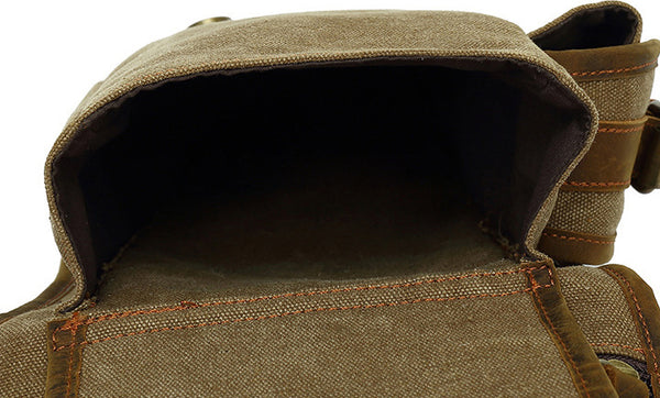 DEEPKEE original nubuck handmade full-grain genuine leather cowhide bag Outdoor Cycling Leg Bag #6001