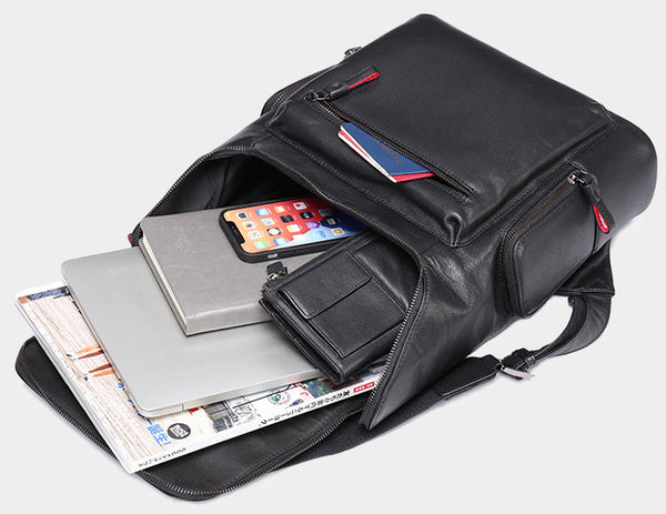 DEEPKEE original nubuck handmade full-grain genuine leather cowhide bag DEEPKEE real LEATHER Crocodile Design Style Cowhide Backpack #1269