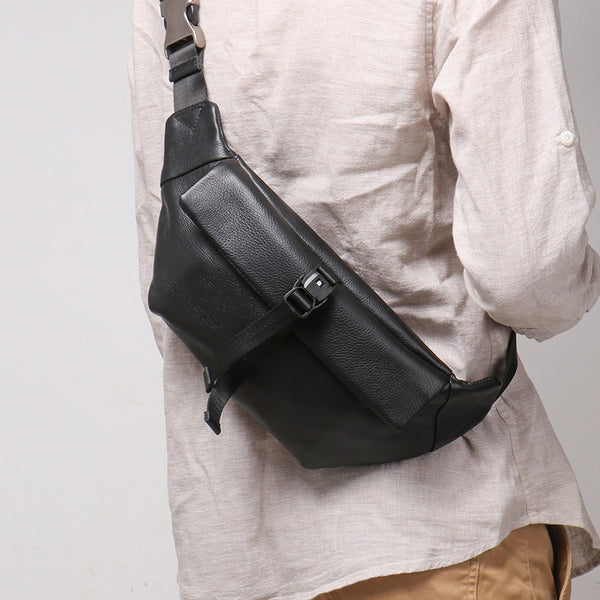 DEEPKEE original nubuck handmade full-grain genuine leather cowhide bag Charlie Cross-body Backpack No.30297