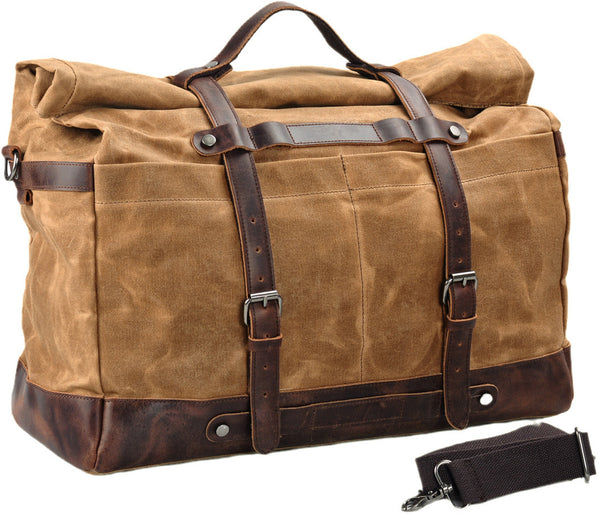 DEEPKEE original nubuck handmade full-grain genuine leather cowhide bag DEEPKEE ® Travel Duffle Bag a.k.a #5166