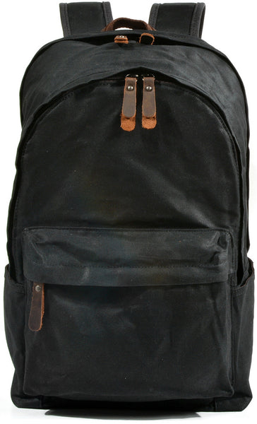 DEEPKEE original nubuck handmade full-grain genuine leather cowhide bag Deepkee Handmade Leather&Waxed-Canvas Weekend Travel Backpack #6023