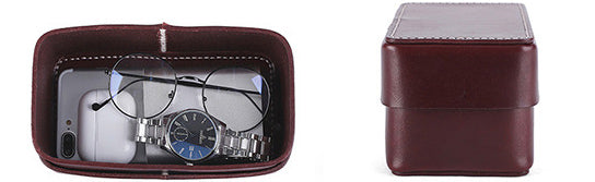 DEEPKEE original nubuck handmade full-grain genuine leather cowhide bag Jewelry Watch Leather Organizer #K067