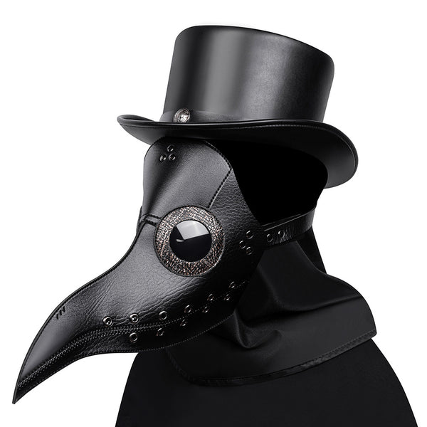 DEEPKEE original nubuck handmade full-grain genuine leather cowhide bag Halloween Horror Plague Doctor #FPBM063