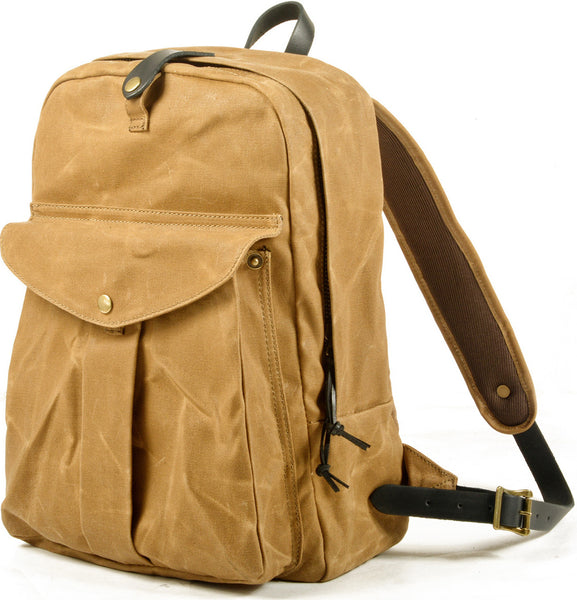 DEEPKEE original nubuck handmade full-grain genuine leather cowhide bag Outdoor canvas mountaineering backpack #5035