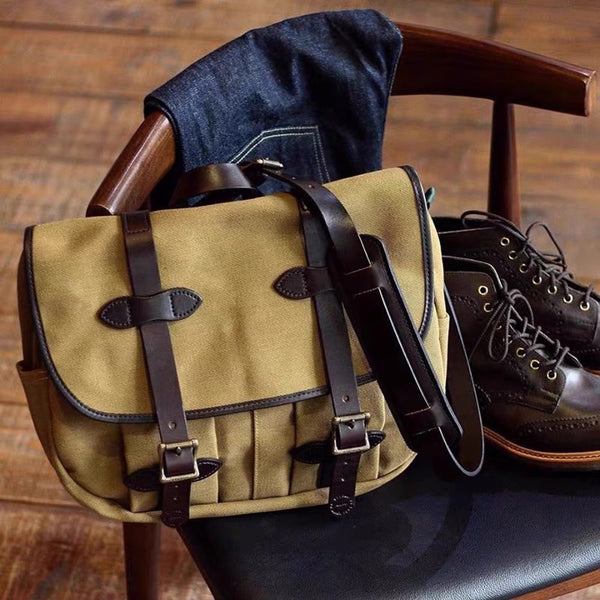 DEEPKEE original nubuck handmade full-grain genuine leather cowhide bag Portable Cycling Messenger Bags #70232