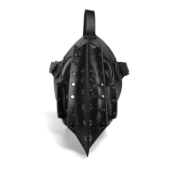 DEEPKEE original nubuck handmade full-grain genuine leather cowhide bag Gothic Cosplay Long Nose Plague Beak Mask #FPBM028