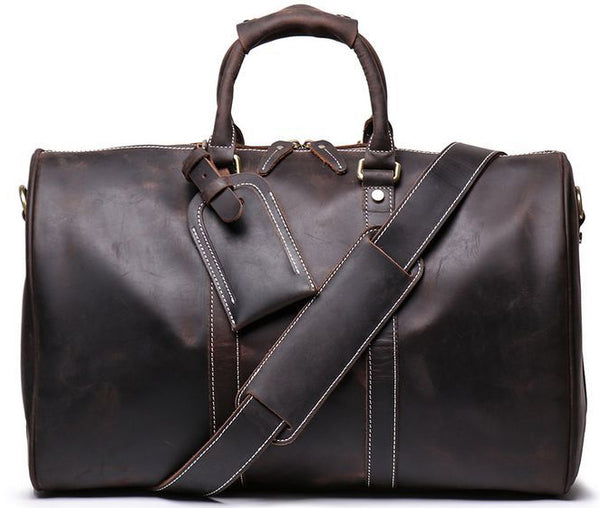 DEEPKEE original nubuck handmade full-grain genuine leather cowhide bag Oswald Trip Bag No.30196