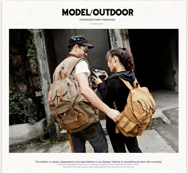 DEEPKEE original nubuck handmade full-grain genuine leather cowhide bag Casual Retro Photography Backpack Bag #F1233