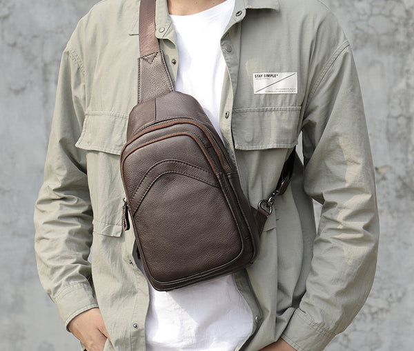 DEEPKEE original nubuck handmade full-grain genuine leather cowhide bag Deepkee Handcraft Crossbody Sling Bags #9000