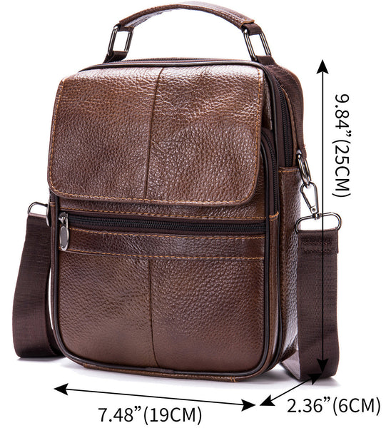 DEEPKEE original nubuck handmade full-grain genuine leather cowhide bag Deepkee Handcraft Cowhide Crossbody Side Bag #6037