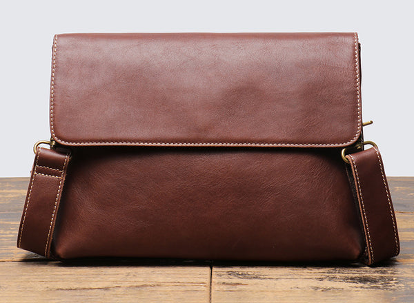 DEEPKEE original nubuck handmade full-grain genuine leather cowhide bag The DEEPKEE Crossbody Messenger Bag #1039