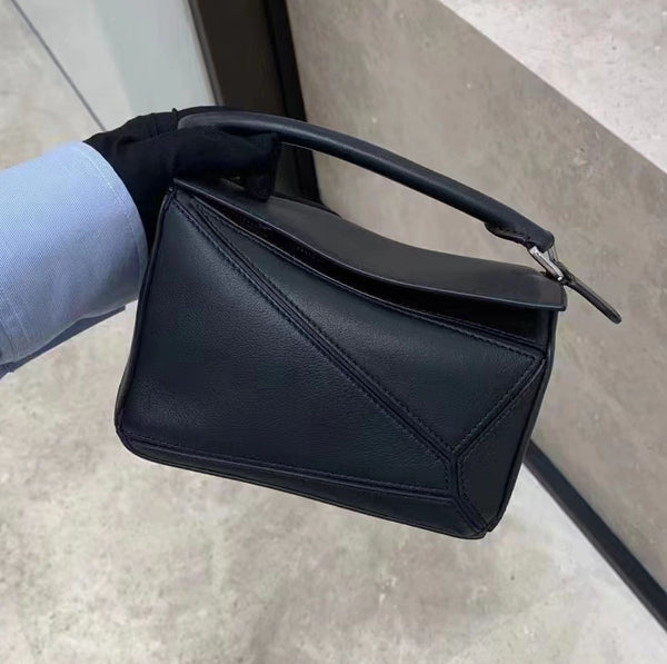 DEEPKEE original nubuck handmade full-grain genuine leather cowhide bag The Puzzle Edge bag in classic calfskin #688