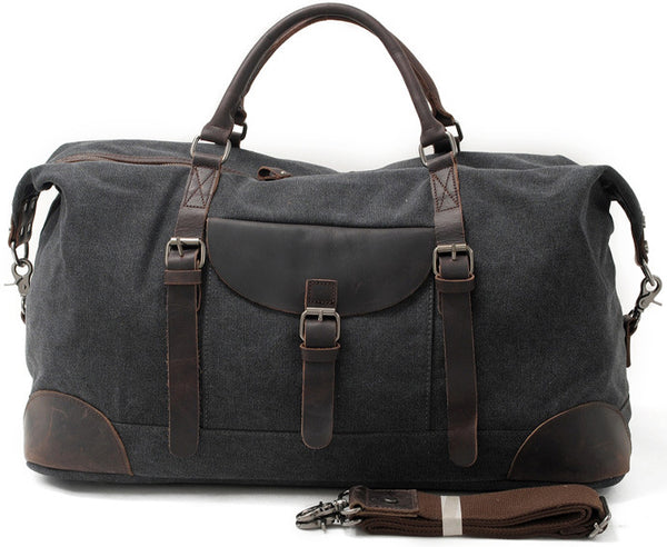 DEEPKEE original nubuck handmade full-grain genuine leather cowhide bag Leather Canvas Travel Handbag Canvas Duffle Bag #82056K