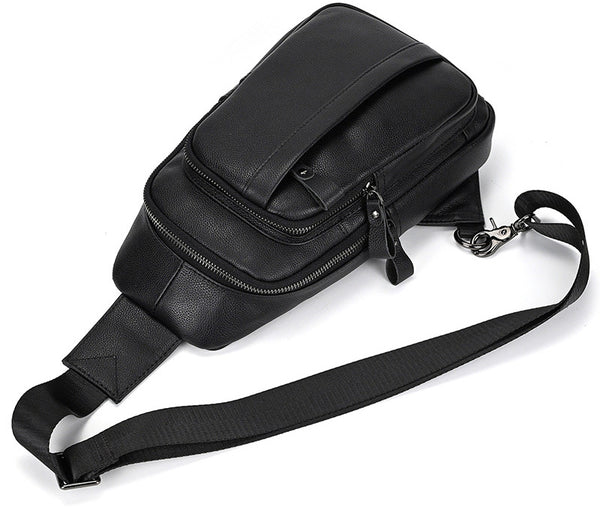 DEEPKEE original nubuck handmade full-grain genuine leather cowhide bag DEEPKEE Men's Genuine Leather Sling Bag #9337