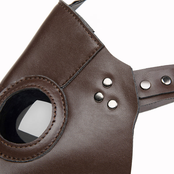 DEEPKEE original nubuck handmade full-grain genuine leather cowhide bag Deepkee Leather Plague Doctor Basis Mask #HG065