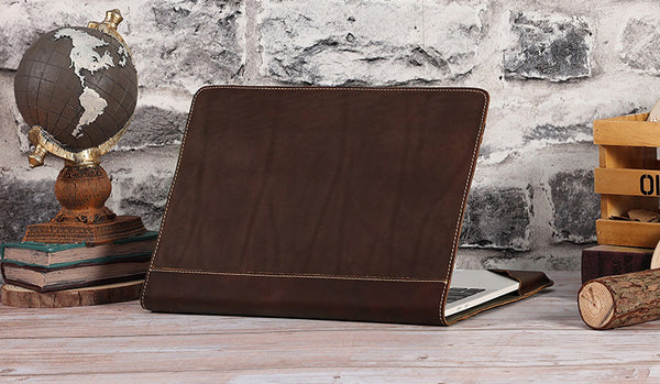 DEEPKEE original nubuck handmade full-grain genuine leather cowhide bag Suitable for 13.3-inch MacBookPro/Air Leather Vintage Laptop Protective Case #2117