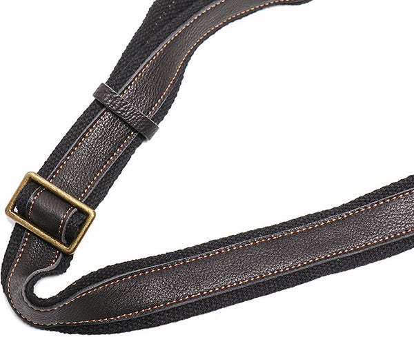 DEEPKEE original nubuck handmade full-grain genuine leather cowhide bag Outdoor cycling chest bag No.30129