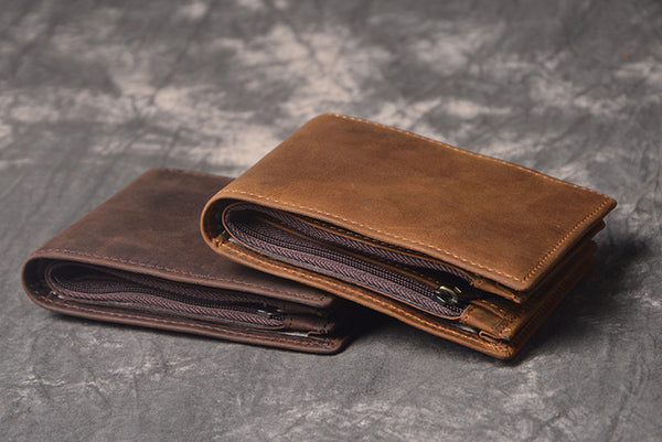 DEEPKEE original nubuck handmade full-grain genuine leather cowhide bag DEEPKEEE HANDMADE | Jock Crazy Horse Leather Bifold Wallet No.198_3