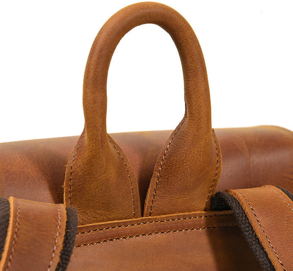 DEEPKEE original nubuck handmade full-grain genuine leather cowhide bag DEEPKEE LEATHER | The Hagen Leather Vintage Backpack G240