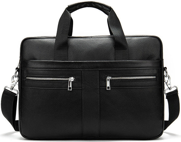 DEEPKEE original nubuck handmade full-grain genuine leather cowhide bag DEEPKEE LEATHER | 14 inch business briefcase No.2019A&2099