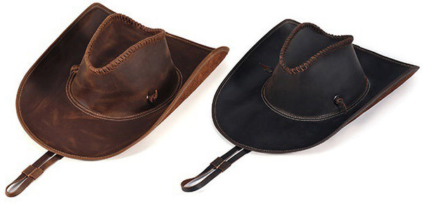 DEEPKEE original nubuck handmade full-grain genuine leather cowhide bag DEEPKEE shop brown leather hat 3040