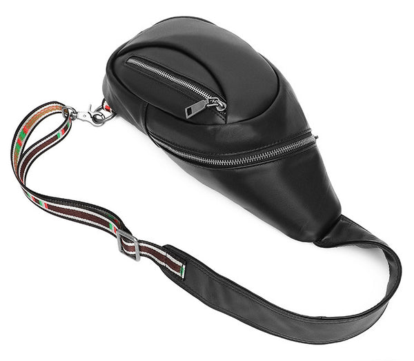 DEEPKEE original nubuck handmade full-grain genuine leather cowhide bag Deepkee Handcraft Cowhide Crossbody Sling Diagonal Bag #4022