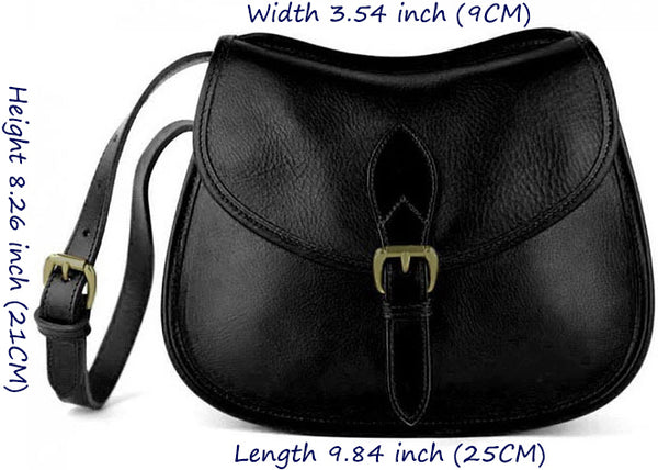 DEEPKEE original nubuck handmade full-grain genuine leather cowhide bag Leather Saddle Satchel Bag #1109