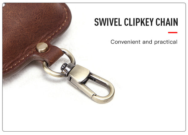 DEEPKEE original nubuck handmade full-grain genuine leather cowhide bag Best Personalized Custom Cover Leather AirPods Pro Case