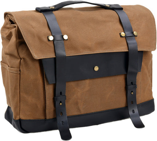 DEEPKEE original nubuck handmade full-grain genuine leather cowhide bag DEEPKEE®New Design Knight Bags, tail bags, riding equipment #9719