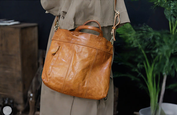 DEEPKEE original nubuck handmade full-grain genuine leather cowhide bag VOYAGER SHOPPER TOTE/ horsehide BRIEFCASES No.31008