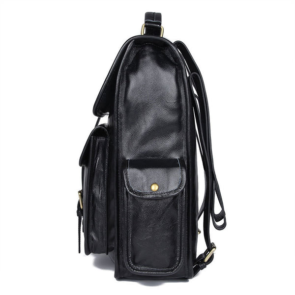 DEEPKEE original nubuck handmade full-grain genuine leather cowhide bag The Mahi Leather Backpack #7283