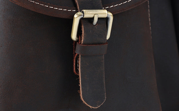 DEEPKEE original nubuck handmade full-grain genuine leather cowhide bag The DEEPKEE Vacationer Backpack #6643