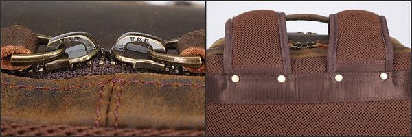 DEEPKEE original nubuck handmade full-grain genuine leather cowhide bag DEEPKEE WALKER LEATHER BACKPACK #3774