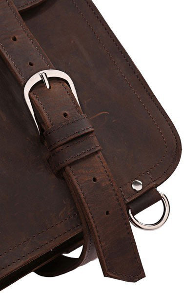 DEEPKEE original nubuck handmade full-grain genuine leather cowhide bag VINTAGE LEATHER BRIEFCASE LAPTOP BAG M086#