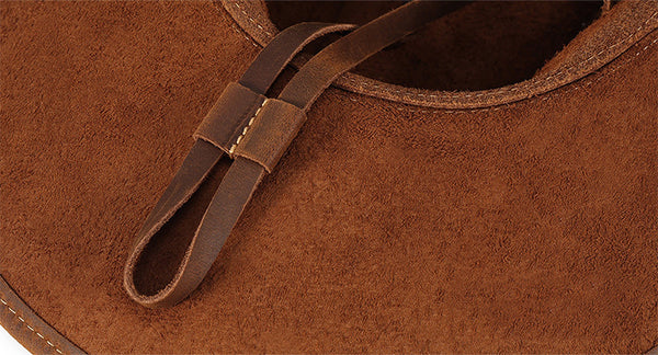 DEEPKEE original nubuck handmade full-grain genuine leather cowhide bag DEEPKEE shop brown leather hat 3040