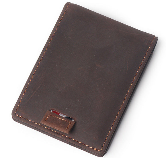 DEEPKEE original nubuck handmade full-grain genuine leather cowhide bag DEEPKEEE HANDMADE | Cowhide Bi-fold Wallet No.188