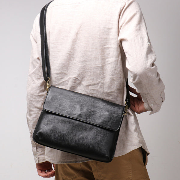 DEEPKEE original nubuck handmade full-grain genuine leather cowhide bag The DEEPKEE Crossbody Messenger Bag #1039