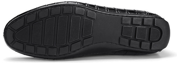 DEEPKEE original nubuck handmade full-grain genuine leather cowhide bag Handmade Crocodile Gommino Mens 6007-1