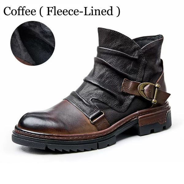 DEEPKEE original nubuck handmade full-grain genuine leather cowhide bag DEEPKE Leather Black Shoes Mens Shoes 209010