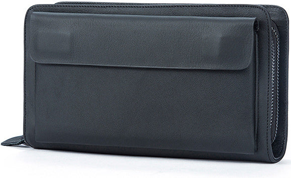 DEEPKEE original nubuck handmade full-grain genuine leather cowhide bag Deepkee Cowhide Single/Double-Layered Zip Wallet #9069