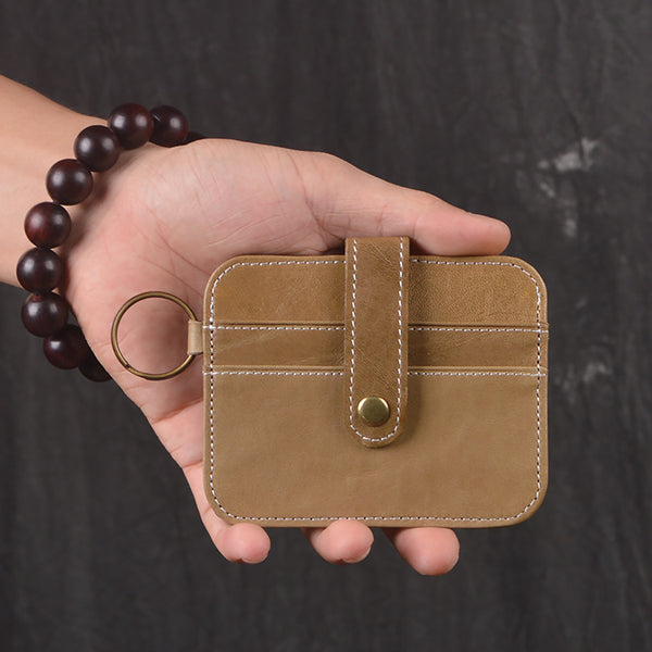 DEEPKEE original nubuck handmade full-grain genuine leather cowhide bag DEEPKEEE HANDMADE | Aged Style Basic Card Holder No.J032