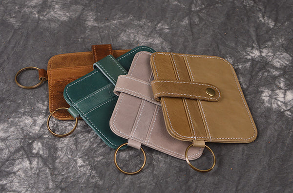 DEEPKEE original nubuck handmade full-grain genuine leather cowhide bag DEEPKEEE HANDMADE | Aged Style Basic Card Holder No.J032